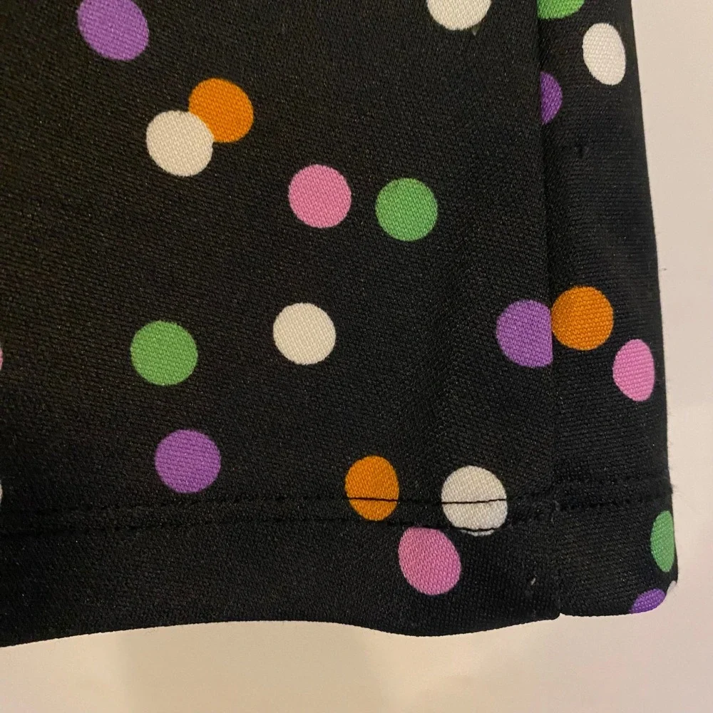 Girls 6x Halloween Dress Black Witch Unicorn Glitter Star Belt Polka Dot